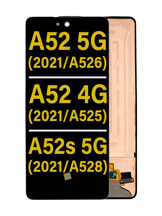SGA A52 2021 5G (A526) / A52 2021 4G (A525) / A52s 2021 (A528) Screen Assembly (Without The Frame) (Refurbished) (Black)