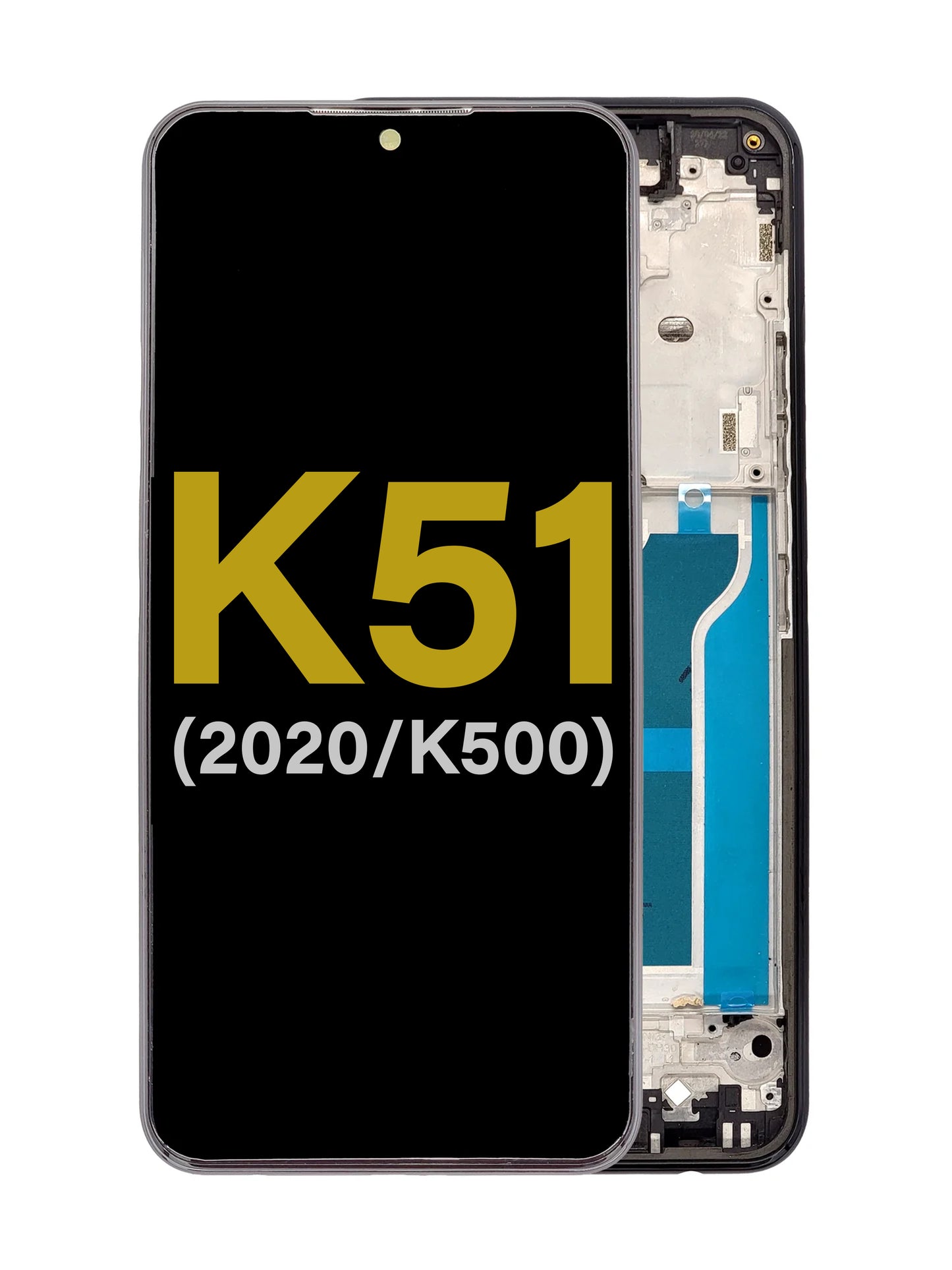 LGK K51 2020 (K500) Screen Assembly (With The Frame) (Refurbished) (Black)