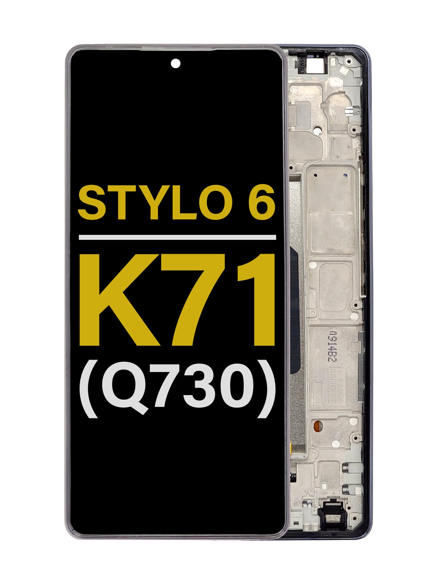LGS Stylo 6 / K71 (Q730) Screen Assembly (With The Frame) (Refurbished) (Black)