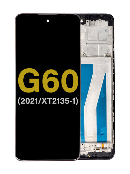 Moto G60 2021 (XT2135-1) Screen Assembly (With The Frame) (Refurbished) (Black)