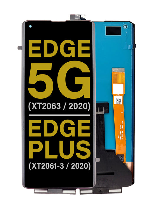 Moto Edge 5G (XT2063 / 2020) / Moto Edge Plus (XT2061-3 / 2020) Screen Assembly (Without The Frame) (Refurbished) (Black)