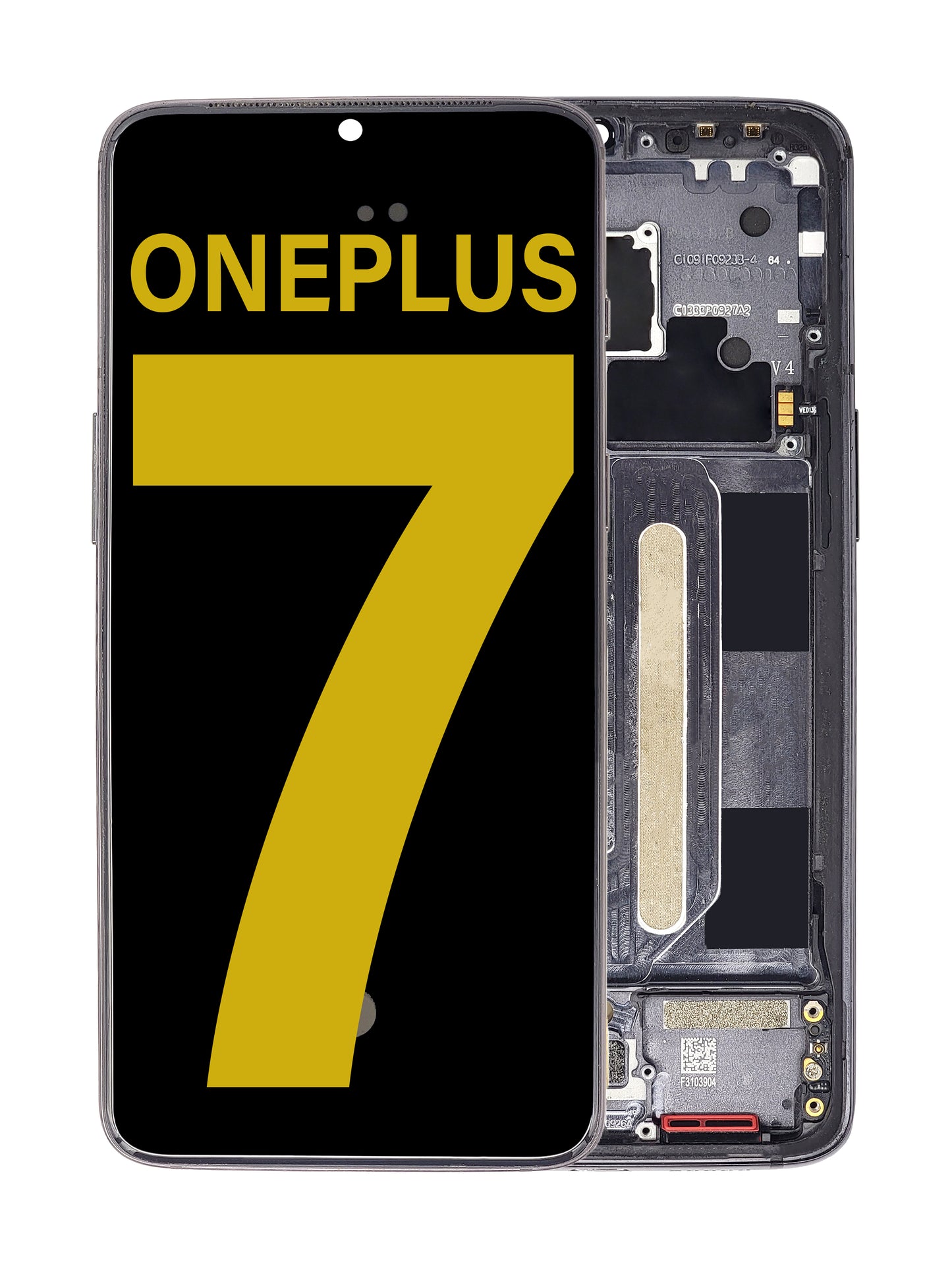 OPS 1+7 Screen Assembly (With The Frame) (Refurbished) (Black)