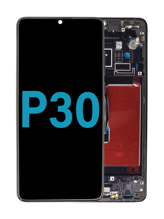 HW P30 Screen Assembly (With The Frame) (TFT) (Black)