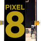 GOP Pixel 8 Screen Assembly (With The Frame) (Refurbished) (Black)