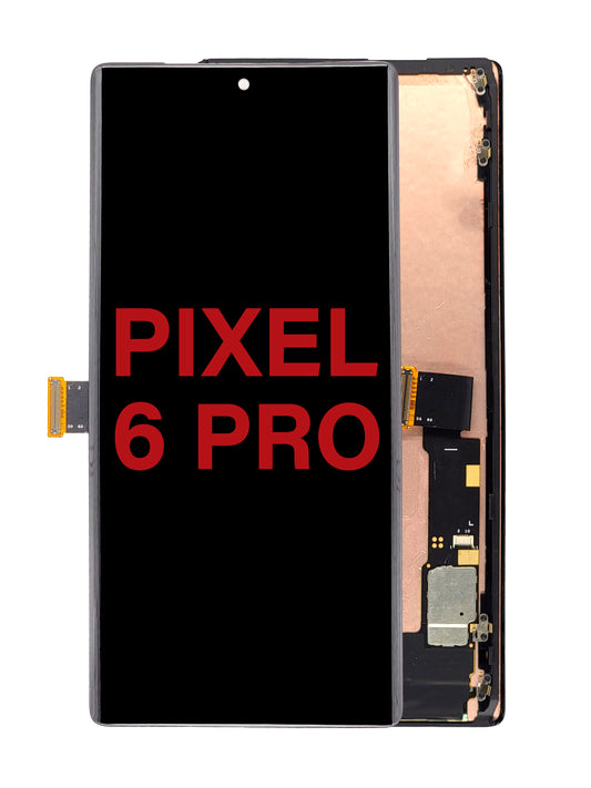 GOP Pixel 6 Pro Screen Assembly (With The Frame)(Without Finger Print Sensor)(OLED) (Black)