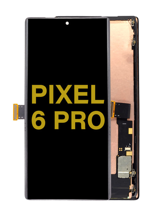 GOP Pixel 6 Pro Screen Assembly (With The Frame)(Without Finger Print Sensor)(Refurbished) (Black)