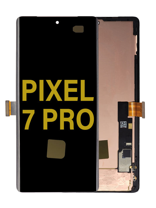 GOP Pixel 7 Pro Screen Assembly (With The Frame)(With Finger Print Sensor)(Refurbished) (Black)