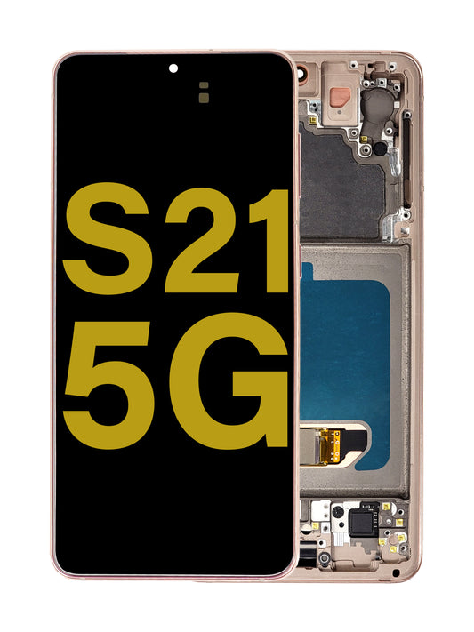 SGS S21 (5G) Screen Assembly (With The Frame) (Refurbished) (Phantom Pink)