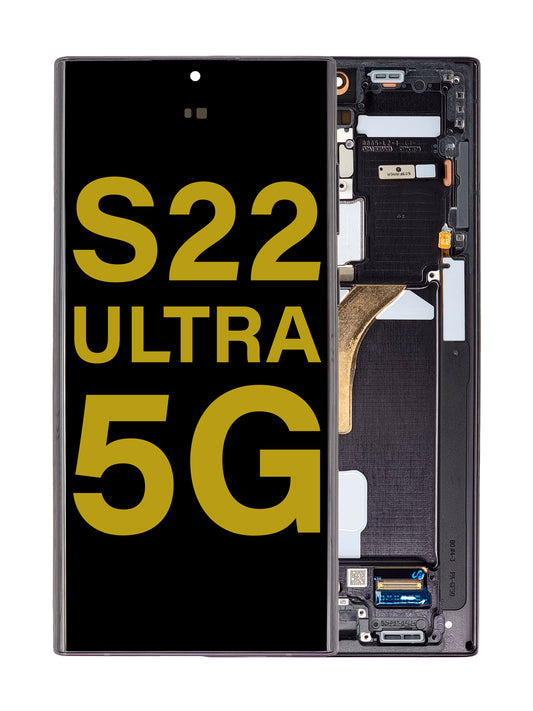 SGS S22 Ultra (5G) Screen Assembly (With The Frame) (Service Pack) (Graphite/Sky Blue/ Red)