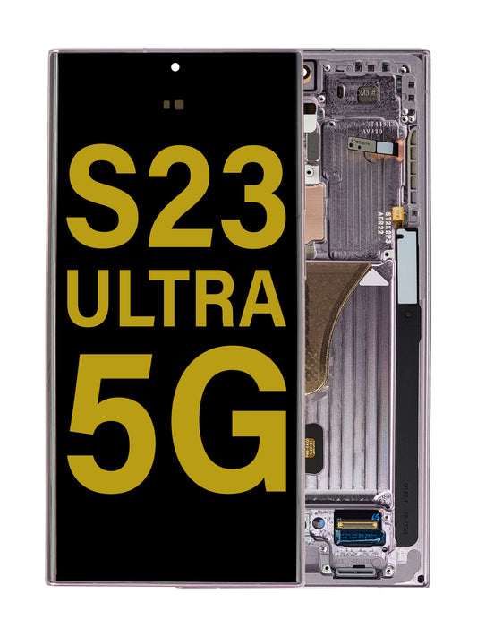 SGS S23 Ultra 5G Screen Assembly (With The Frame) (Service Pack) (Lavender / Light Pink)