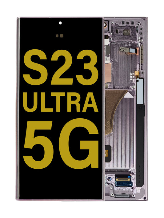 SGS S23 Ultra 5G Screen Assembly (With The Frame) (Refurbished) (Lavender / Light Pink)