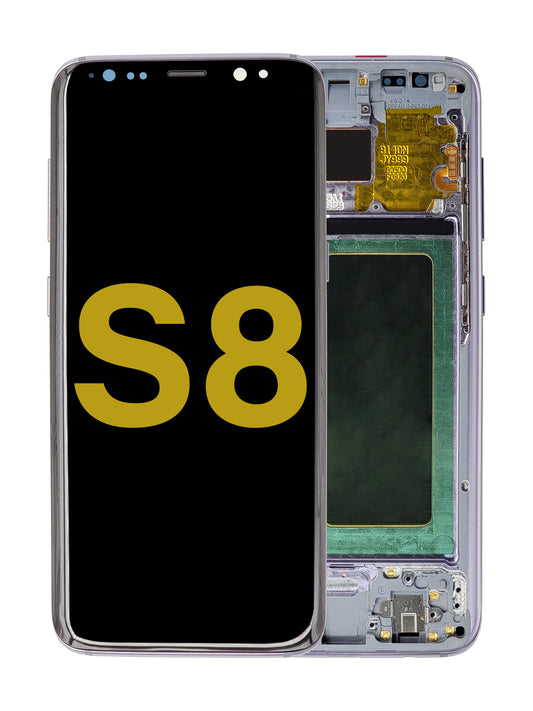 SGS S8 Screen Assembly (With The Frame) (Refurbished) (Gray)