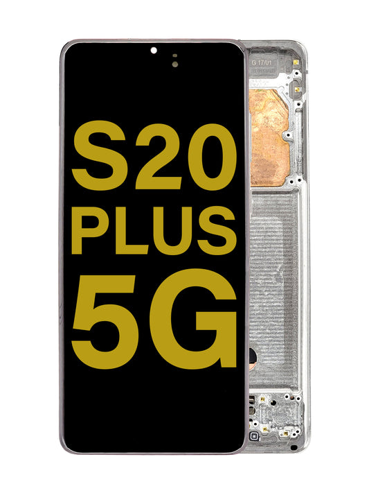 SGS S20 Plus (5G) Screen Assembly (With The Frame) (Service Pack) (Cloud White)