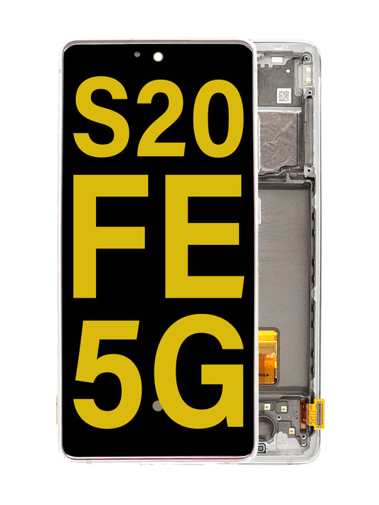 SGS S20 FE (5G) Screen Assembly (With The Frame) (Service Pack) (Cloud White)