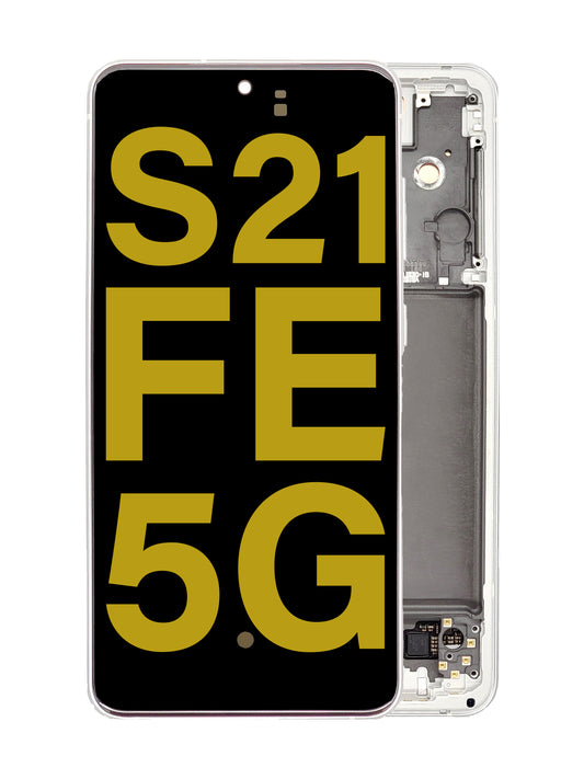 SGS S21 FE 5G (NA Version) Screen Assembly (With The Frame) (Service Pack) (White)