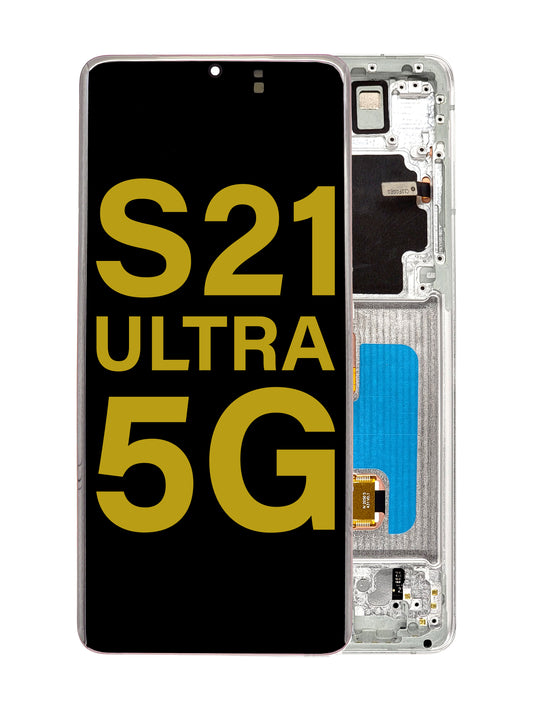 SGS S21 Ultra (5G) Screen Assembly (With The Frame) (Refurbished) (Phantom Silver)