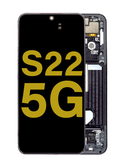 SGS S22 (5G) Screen Assembly (With The Frame) (Service Pack) (Phantom Black)