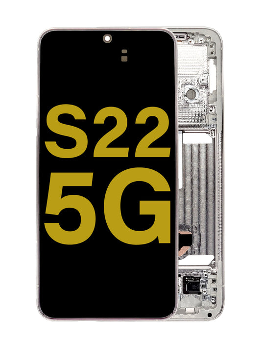 SGS S22 (5G) Screen Assembly (With The Frame) (Service Pack) (White)