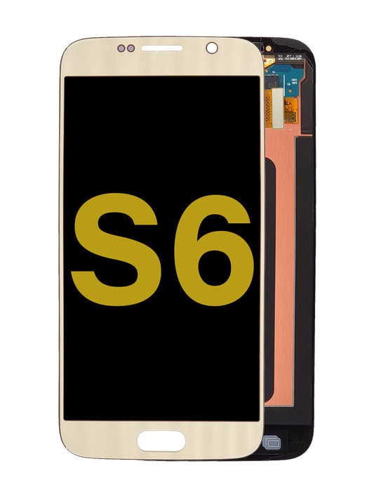 SGS S6 Screen Assembly (Without The Frame) (Service Pack) (Gold Titanium)