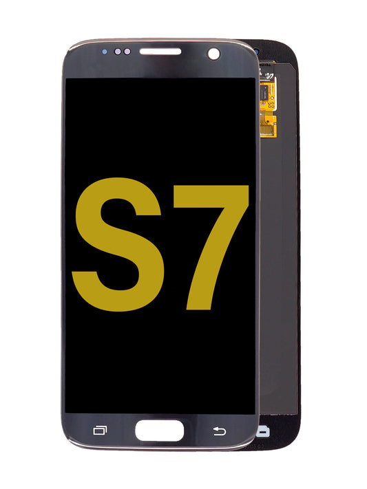 SGS S7 Screen Assembly (Without The Frame) (Service Pack) (Black Onyx)