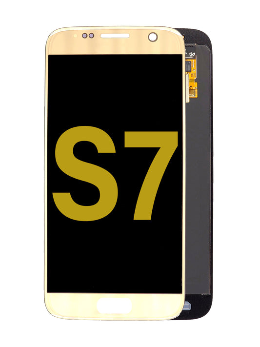 SGS S7 Screen Assembly (Without The Frame) (Service Pack) (Gold Platinum)