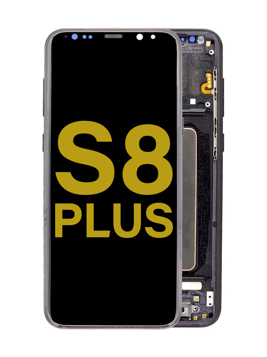SGS S8 Plus Screen Assembly (With The Frame) (Refurbished) (Midnight Black)