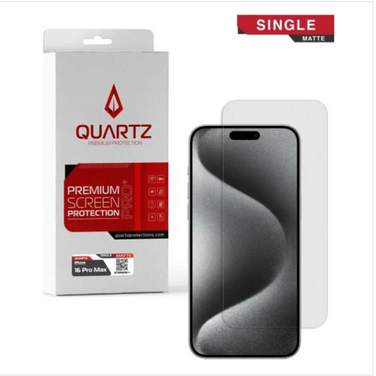 QUARTZ Matte Tempered Glass for iPhone 16 Pro Max (Single Pack)