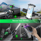 Esoulk - Universal Bike Phone Mount Motorcycle Handlebar Clamp Scooter Clip for iPhone Android GPS - Black