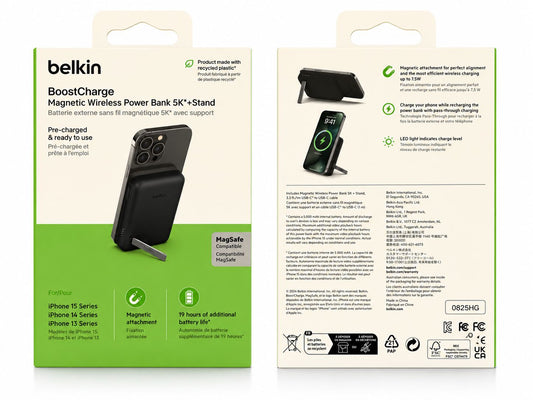 Belkin BoostCharge Magnetic Wireless Power Bank 5K + Stand (Open Box)