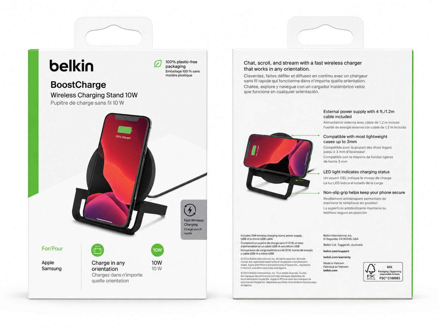 Belkin Quick Charge 10W Qi-Certified Wireless Charger (Open Box)