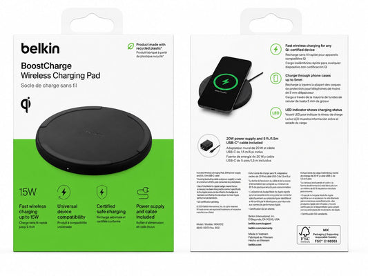 Belkin 2-in-1 15W Qi Wireless Charging Pad (Open Box)