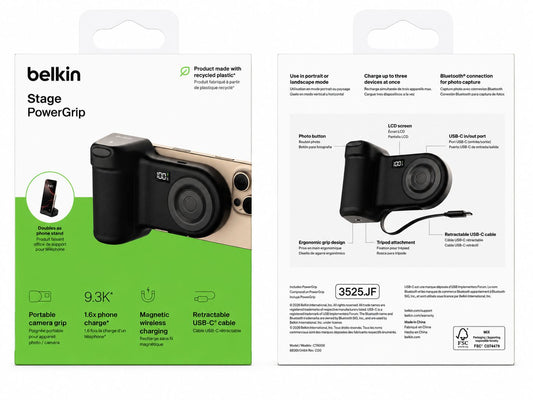 Belkin PowerGrip 9300 mAh USB-C Power Bank with USB-C Cable (Open Box)