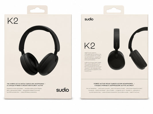 Sudio Audio K2 Over-Ear Noise Cancelling Bluetooth Headphones (Open Box)
