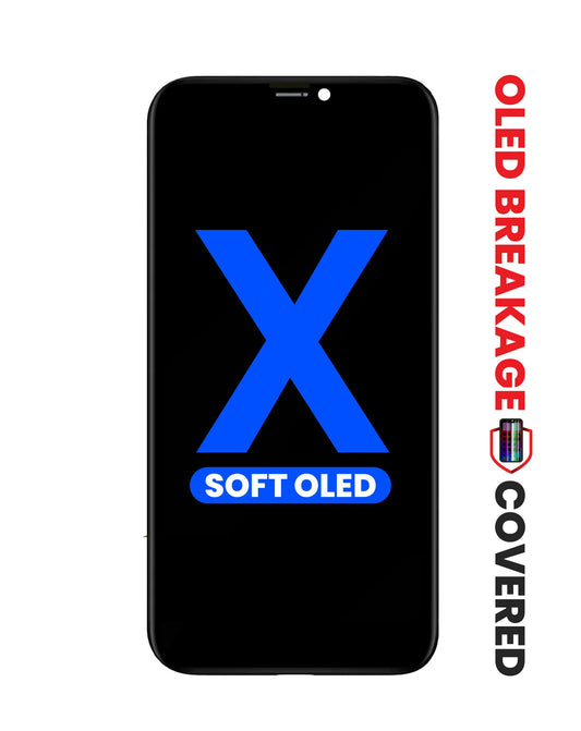 OLED Assembly for iPhone X (Aftermarket QV8 / Soft) (Exclusive OLED Breakage Warranty)