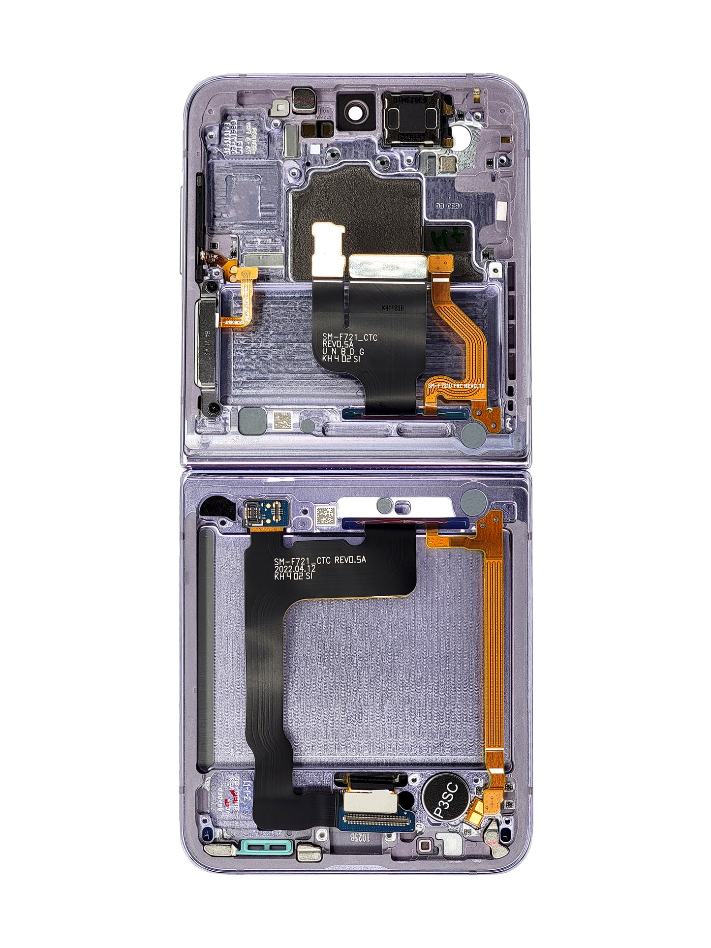 SGO Z Flip 4 5G 2022 (Inner LCD) Screen Assembly (With The Frame) (Service Pack) (Violet / Bora Purple)