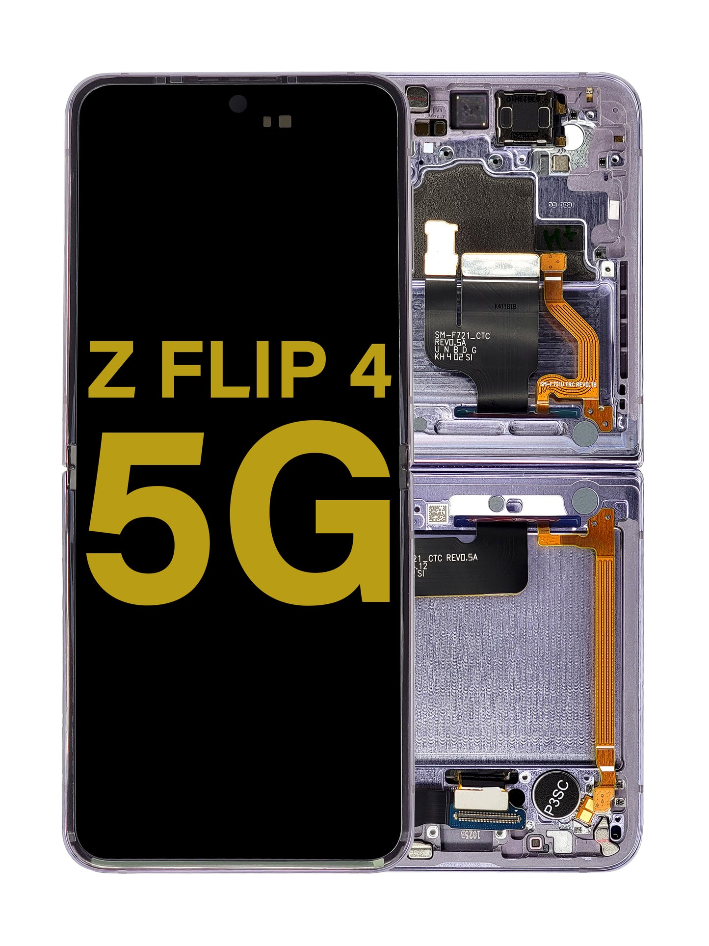 SGO Z Flip 4 5G 2022 (Inner LCD) Screen Assembly (With The Frame) (Service Pack) (Violet / Bora Purple)