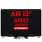 LCD Assembly (SPACE GRAY) (Aftermarket) for MacBook Air 13" Retina (A1932 / Late 2018 / Early 2019)