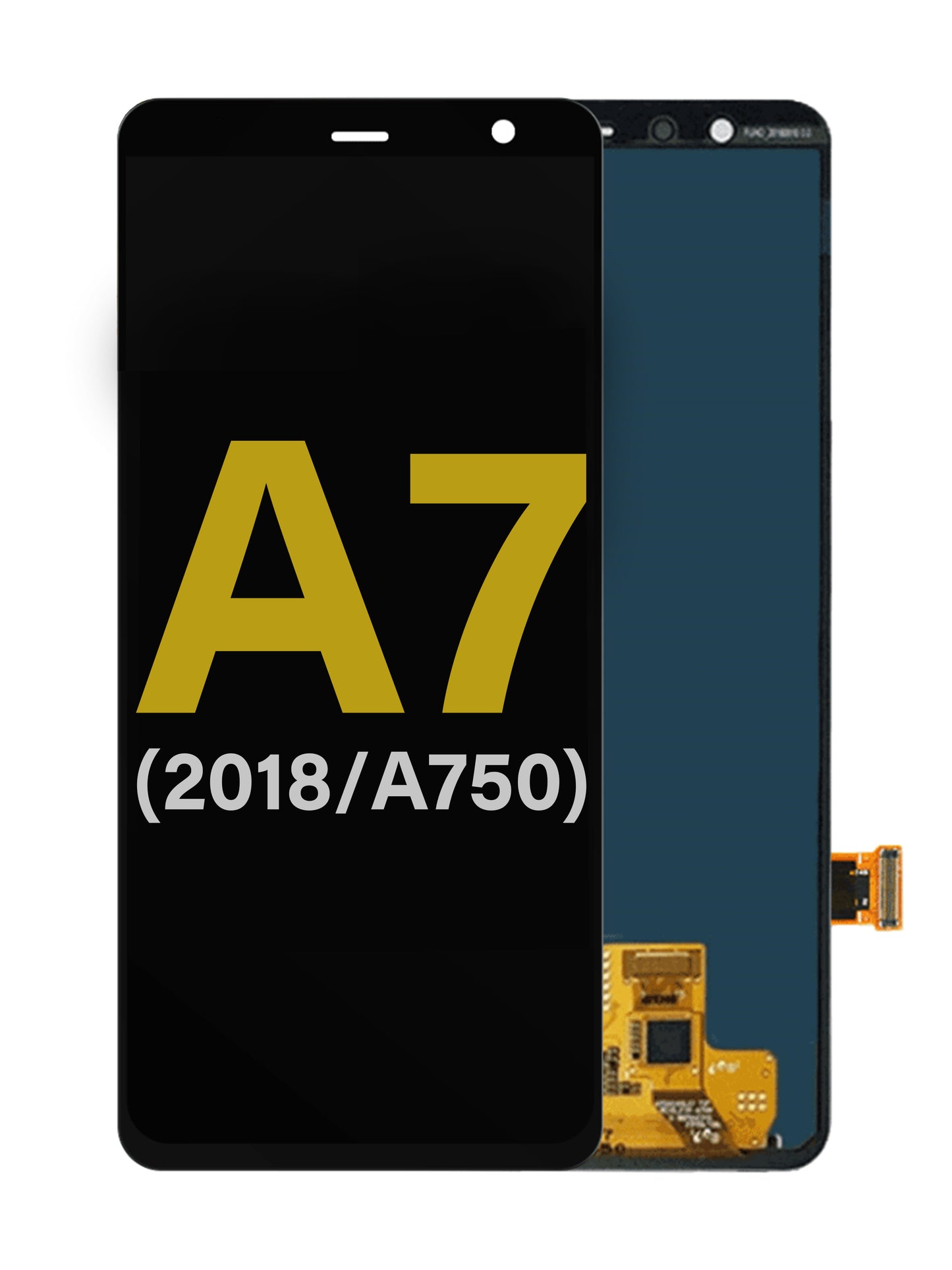 Samsung A7 2018 (A750) Screen Assembly (Without The Frame) (Refurbished) (Black)