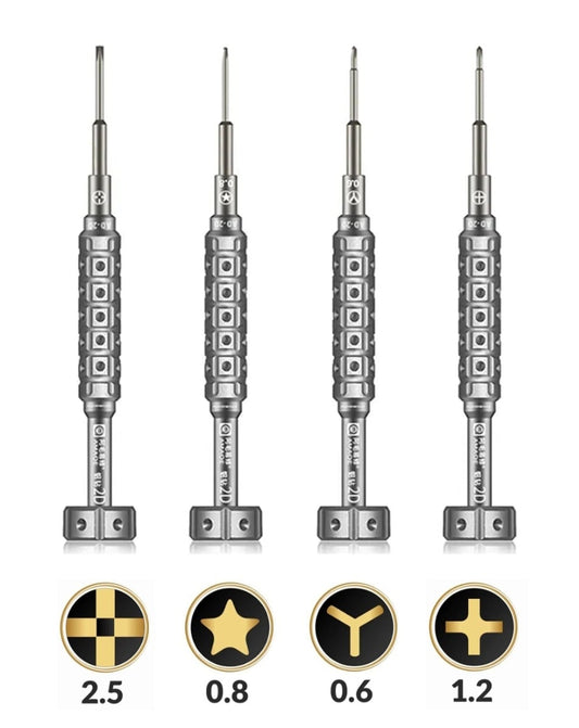 AMAOE 2D Precision Screwdriver Aluminum Drill - 4 Pcs Set