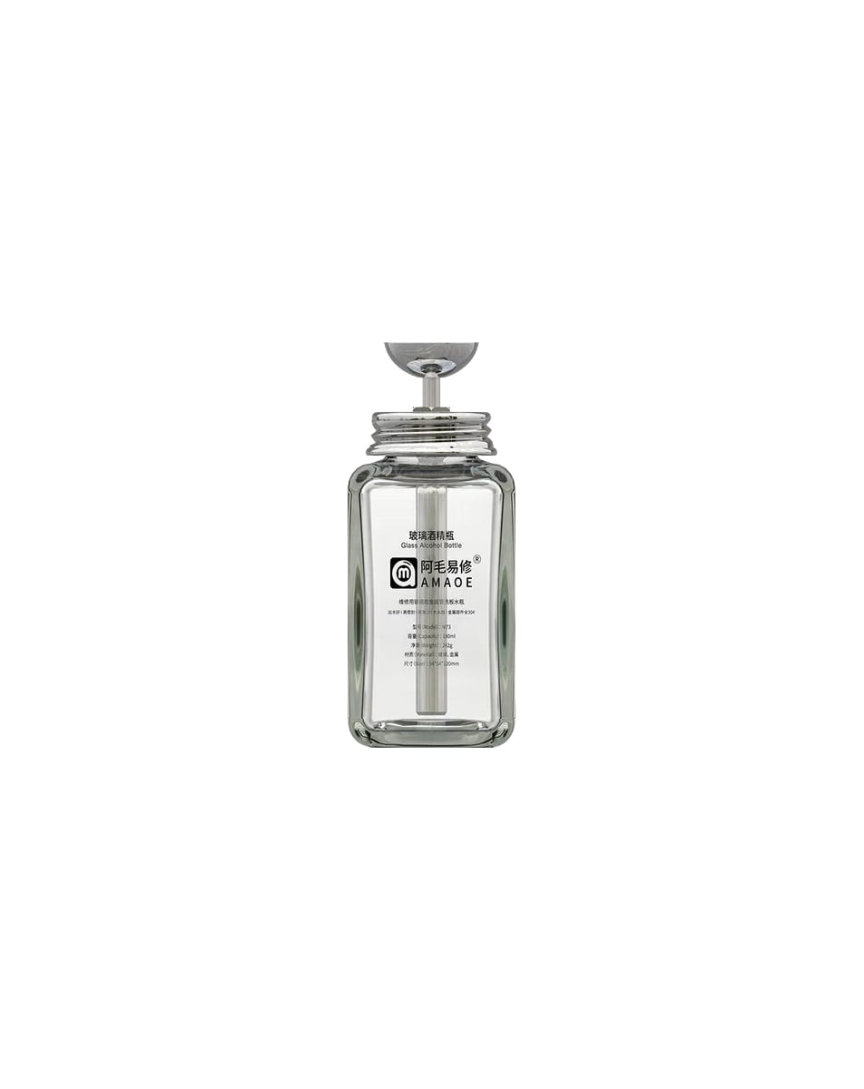 AMAOE M73 Large Capacity Press Type Alcohol Glass Washing Bottle (180ml) Dispenser