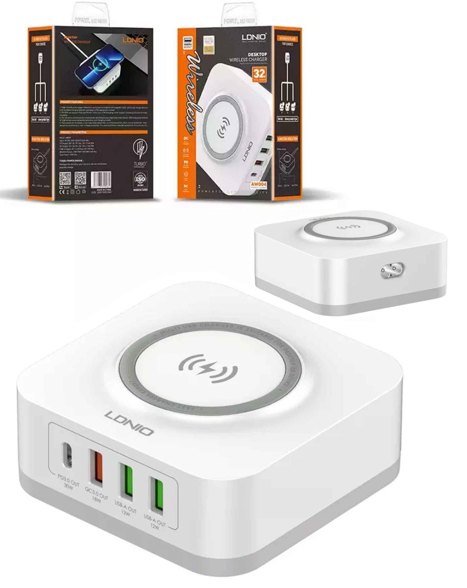 LDNIO AW004 QC3.0/PD Desktop Wireless Charger (32W)