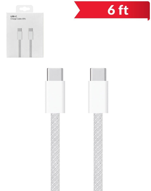 iPhone 15 Series USB Type C to Type C Charging Cable (6ft)