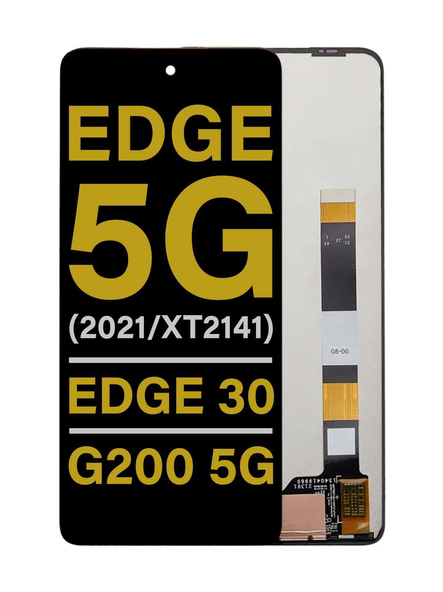 Moto Edge 5G (XT2141 / 2021) / Moto Edge 30 / G200  Screen Assembly (Without The Frame) (Refurbished) (Black)