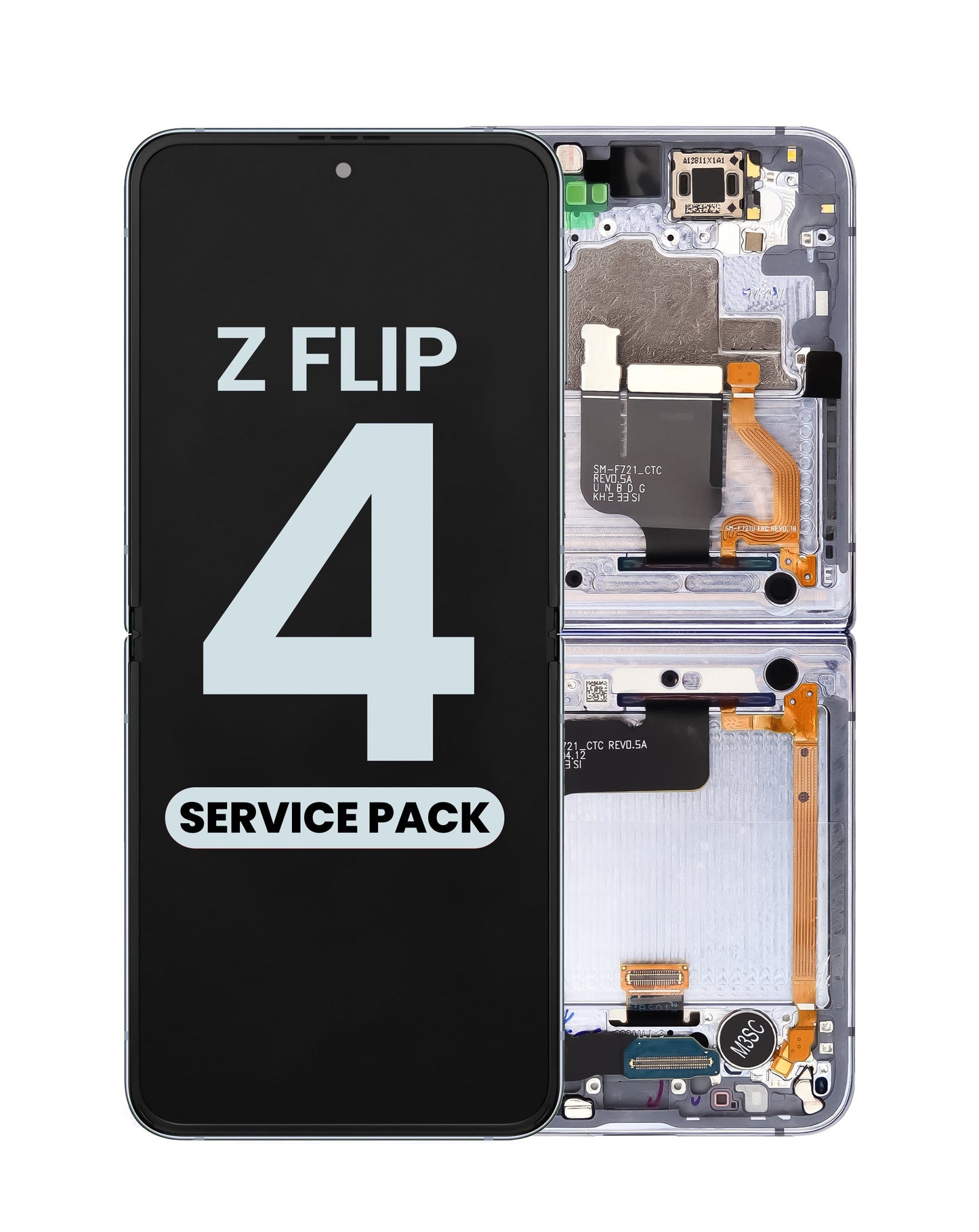 Samsung Z Flip 4 5G 2022 (Inner LCD) Screen Assembly (With The Frame) (Service Pack) (Bospoke Navy)