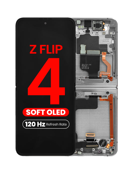 OLED Assembly with Frame for Galaxy Z Flip 4 F721 (BLACK) (US & International) (Aftermarket Pro OLED / 120HZ)