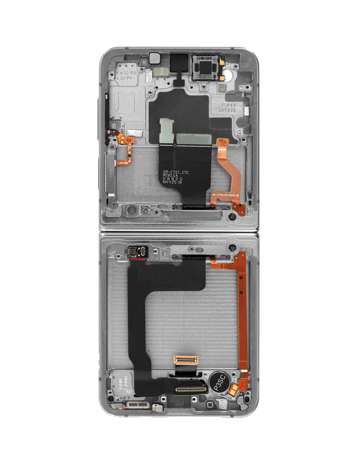 OLED Assembly with Frame for Galaxy Z Flip 4 F721 (BLACK) (US & International) (Aftermarket Pro OLED / 120HZ)