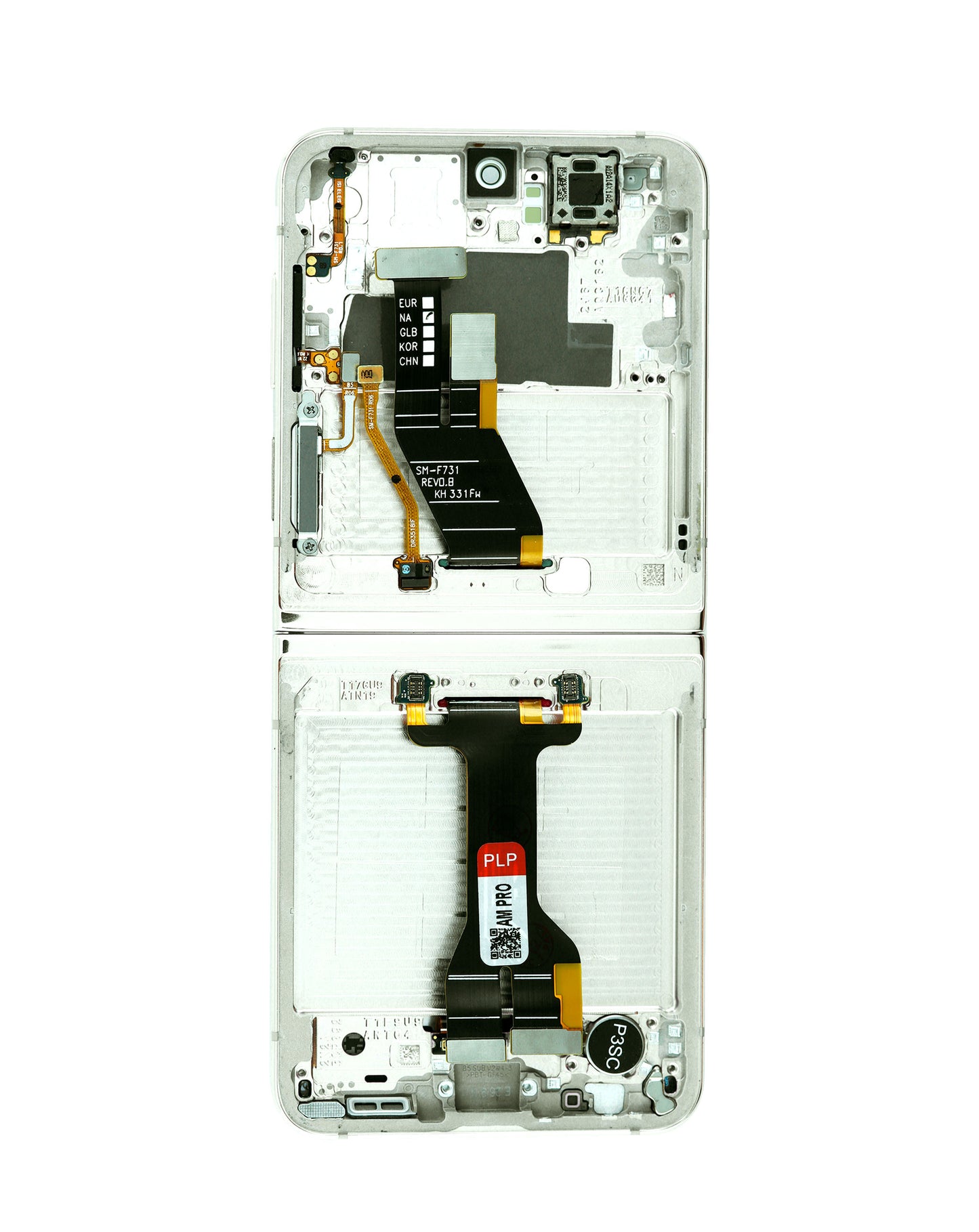 OLED Assembly with Frame for Galaxy Z Flip 5 F731 (CREAM) (US & International) (Aftermarket Pro OLED / 120HZ)