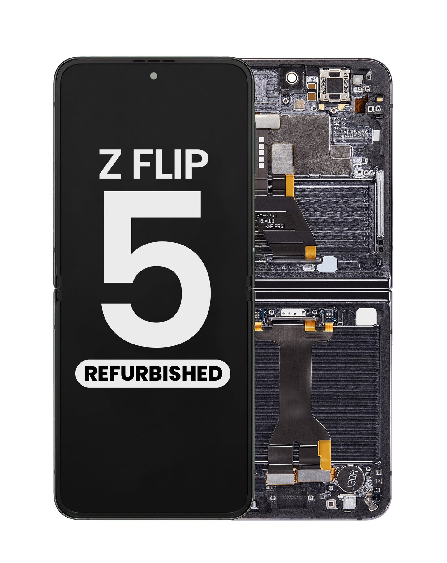 OLED Assembly with Frame for Galaxy Z Flip 5 F731 (GRAPHITE) (US and International) (Refurbished)