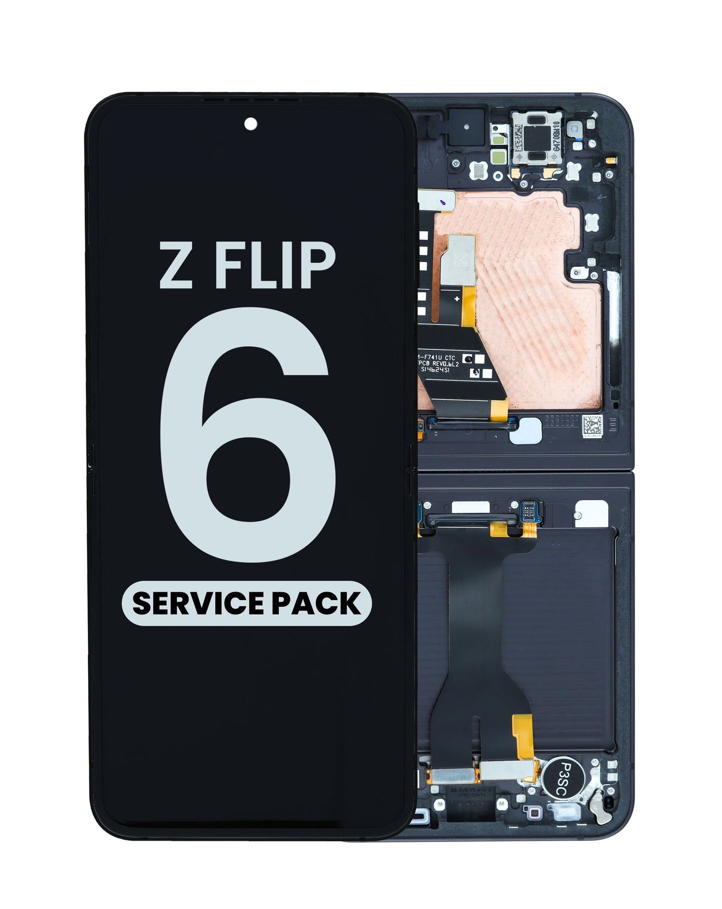 Samsung Z Flip 6 5G 2023 (Inner LCD) Screen Assembly (With The Frame) (Service Pack) (Black)