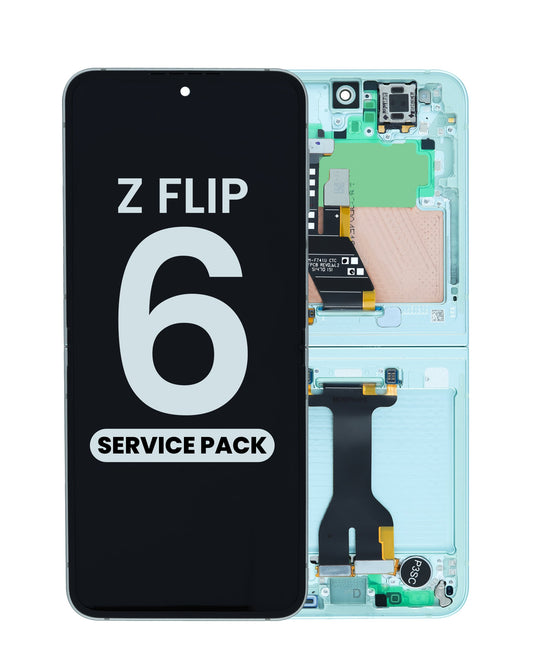 OLED Assembly with Frame for Galaxy Z Flip 6 F741 (MINT) (US & International) (Service Pack)